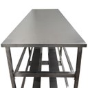 Ver imagem 7 de Mesa Aço Inox Industrial 190x60x90cm com 2 Prateleiras Fenestradas Nortinox Profissional