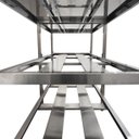 Ver mais imagens de Mesa Aço Inox Industrial 190x60x90cm com 2 Prateleiras Fenestradas Nortinox Profissional