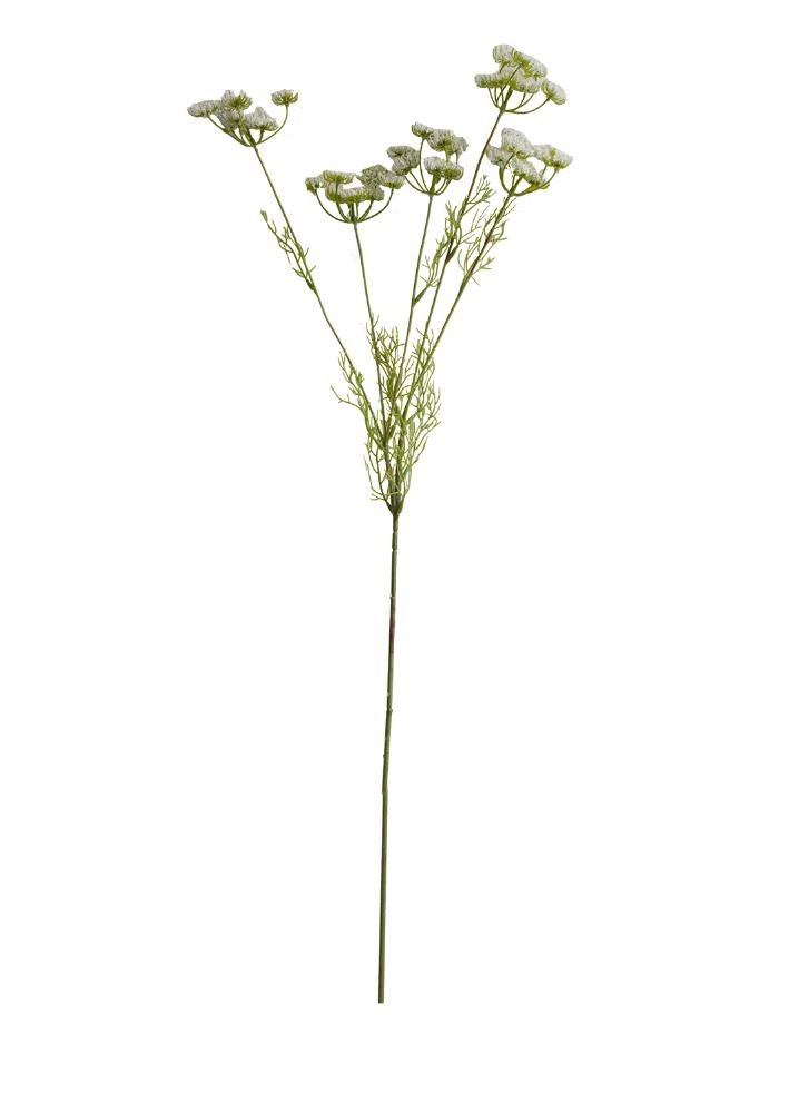 Flor Permanente Haste Flor Mimosa Branca - Alt 82 Cm - 1