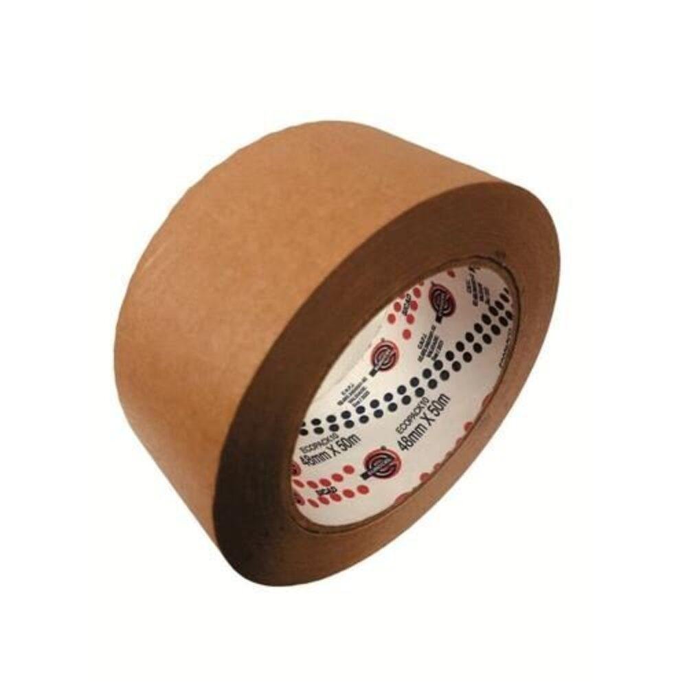 FITA ADESIVA CREPE KRAFT KIT 6 ROLOS EMBALAGEM CAIXA PAPEL ECOMMERCE 50MMX50M CREPADO - 3