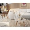 Conjunto de Mesa Centro e Lateral Nathi - Off White - 2