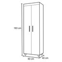 Ver imagem 4 de Kit 2 Armários Multiuso Rafaela 2 Portas Chocolate - Nathy Móveis