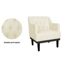 Ver imagem 2 de Poltrona Decorativa Clássica Base em Madeira Suede Cores - Ds Estofados - Marfim
