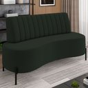 Ver imagem 2 de Sofá Chaise 2 Lugares Sala Living 160cm Pés Industrial Cayman K01 Veludo Verde - Lyam Decor