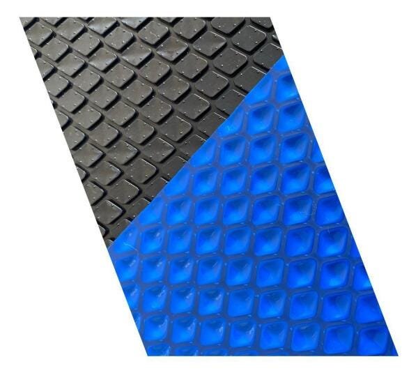 Lona Térmica Piscina 4X10 500 Micras Proteção Uv Black/Blue