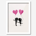 Ver imagem 1 de Quadro Decorativo Casal Coração 33cmx24cm Los Quadros