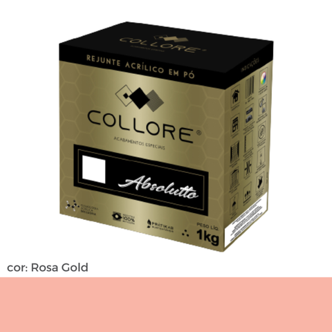 Rejunte Acrílico para Piscina Absoluto Cor Rosa Gold 1kg