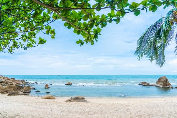 Adesivo Decorativo de Parede Paisagem Praia