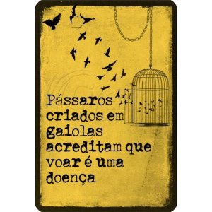 Adesivo Decorativo de Parede Frase Pássaros