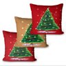Kit Com 3 Capas Para Almofadas Decorativas Árvore De Natal Brilhante - 1