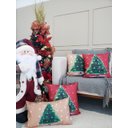 Ver imagem 2 de Kit Com 3 Capas Para Almofadas Decorativas Árvore De Natal Brilhante