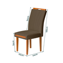 Ver imagem 3 de Kit 2 Cadeiras Estofadas de Jantar Lótus - Mdf em Veludo Pés em Madeira Eucalipto - Vintage Decor