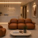 Ver imagem 2 de Sofá Leaf 250 cm 3 Lugares Orgânico Luxo Sala de Estar: Courino Sintético Marrom