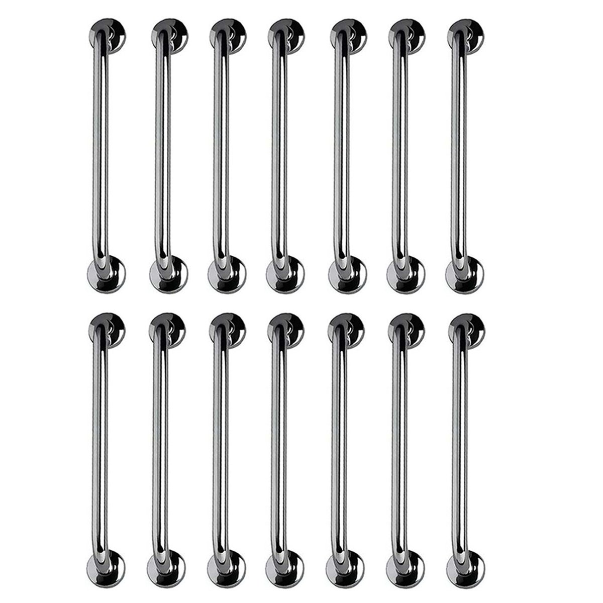 Barra de Apoio 60cm Aço Inox Kit 14 Unidades Idoso Gestante Banheiro Box Acessibilidade Deficiente C - 1