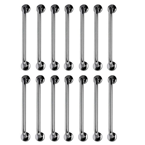 Barra de Apoio 60cm Aço Inox Kit 14 Unidades Idoso Gestante Banheiro Box Acessibilidade Deficiente C