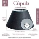 Ver imagem 2 de Cúpula de Abajur 16x25x10cm Tecido Algodão Soquete Importado Ref 18
