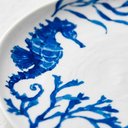 Ver imagem 5 de Jogo de 6 Pratos de Jantar em Porcelana Branca com Azul Fundo do Mar 02x28cm Mesa Posta