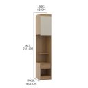 Ver imagem 6 de Módulo Criado Dormitório Modulado Éden Mdp 40x218x46,5cm Carvalho/champagne 6007