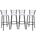 Ver imagem 1 de Kit 4 Banquetas para Balcão Bancada Cozinha Bistrô Ilhas Gourmet Bares Banco Flórida Preta