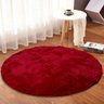 Tapete Shaggy Europa Redondo Vermelho Cereja 2,00M Diâmetro - 1