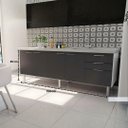 Ver imagem 4 de Gabinete de Cozinha Armário Pia 3 Gavetas e 4 Portas 194cm: Grafite