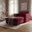 Ver imagem 2 de Poltrona-Cama Monica Retratil Macia Quarto Visita Sala Suede:Bordô/Suede