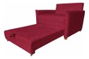 Ver imagem 4 de Poltrona-Cama Monica Retratil Macia Quarto Visita Sala Suede:Bordô/Suede