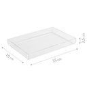 Ver imagem 2 de Bandeja de Acrílico Hara Transparente Dobrada Baixa 35x10 Cm