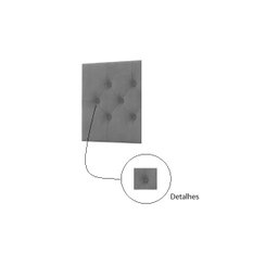 Cabeceira Cama Box Capitonê Casal 1,38 Jade:Cinza - 2