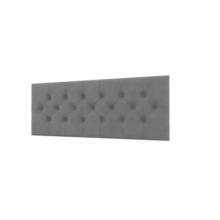 Cabeceira Cama Box Capitonê Casal 1,38 Jade:Cinza