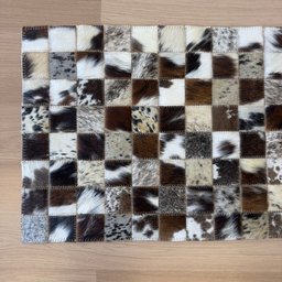 Passadeira Capacho 70x40cm em Couro Mix Quadriculado - 3