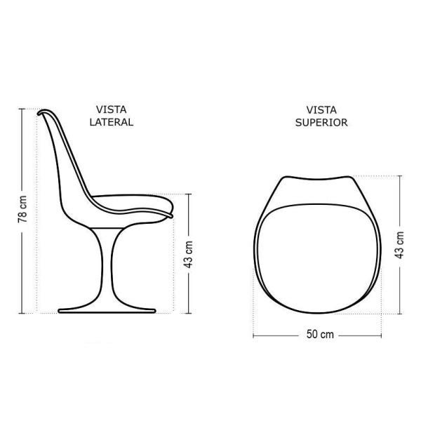 Cadeira Tulipa Saarinen sem Braço Branca - Branco - 4