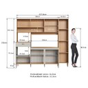 Ver imagem 3 de Cozinha Compacta 227cm com Tampo Espaço Forno e Microondas Paneleiro 6 Portas 1 Gaveta Karina Bege/Freijó/Arenas