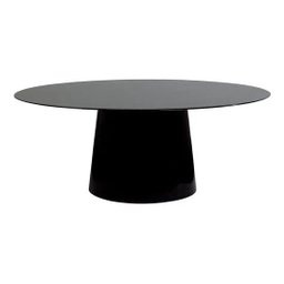 Mesa de Jantar Cone Oval 120x80cm Laqueada - Preto - 2