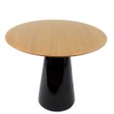 Ver imagem 1 de Mesa de Jantar Cone 100cm Tampo Freijó - Preto