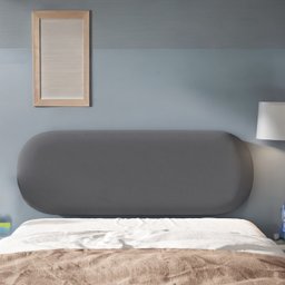 Painel Cabeceira Amaú Redonda Para Cama de Casal Estofada - 3
