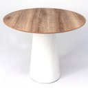 Ver imagem 1 de Mesa de Jantar Cone 110cm Tampo Mezzo Castani - Preto