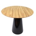 Ver imagem 2 de Mesa de Jantar Cone 110cm Tampo Nogueira - Preto