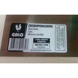 Desempenadeira Aço Inox Galo 113/00 Lisa Massa Corr 12X29Cm - 4