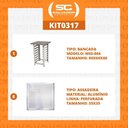 Ver imagem 3 de Kit - Mesa Apoio Mes-004 Bancada Capacidade 8 Níveis + 8 Assadeiras 35x35 - Progás