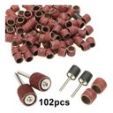Ver imagem 5 de Kit 100 Lixa 80 Redonda Dremel Rotativa Polimento Acabamento