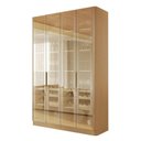 Ver imagem 3 de Cristaleira Dupla 4 Portas Vidro Reflecta Infinito 152cm com Rodapé 100% MDF Canto Curvo