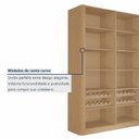 Ver imagem 7 de Cristaleira Dupla 4 Portas Vidro Reflecta Infinito 152cm com Rodapé 100% MDF Canto Curvo
