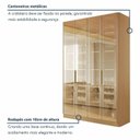 Ver imagem 5 de Cristaleira Dupla 4 Portas Vidro Reflecta Infinito 152cm com Rodapé 100% MDF Canto Curvo