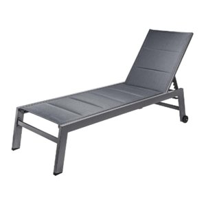 Espreguiçadeira Empilhável Área Externa Outdoor Itacaré Rivatti Alumínio Tela Mesh Estofada