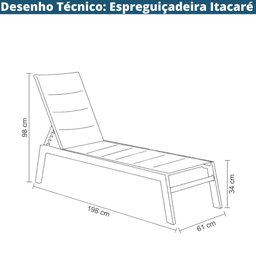 Espreguiçadeira Empilhável Área Externa Outdoor Itacaré Rivatti Alumínio Tela Mesh Estofada - 5