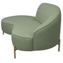 Ver imagem 6 de Sofá Curvo 3 Lugares 180cm Braço Esq. Thommy Pés Ouro Bouclé Verde Claro - Nexta Casa