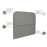 Cabeceira Estofada Cama Box Casal Alana 140cm Linho:cinza Escuro - 4