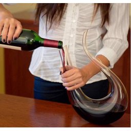Decanter de Cristal em U - Decantador para Vinho Tinto - 4