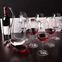 Decanter de Cristal em U - Decantador para Vinho Tinto - 6